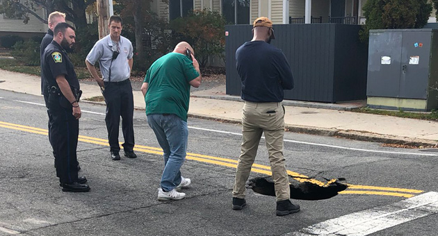 Sinkhole in Somerville