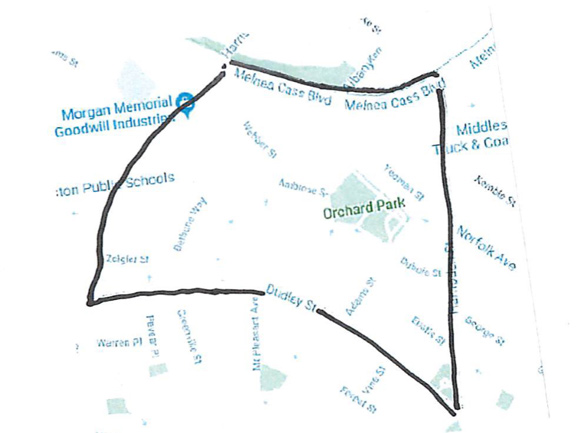 Gaines exclusion zone around Orchard Park