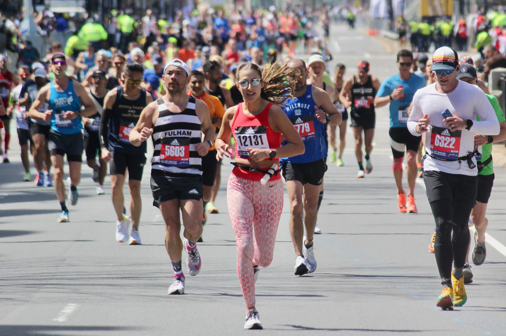 2022 Boston Marathon runners