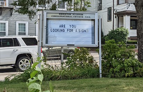 Sign that asks if you're looking for a sign