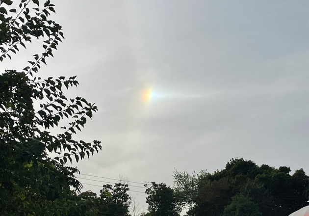 Sundog over Grove Street in West Roxbury