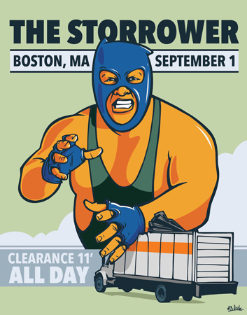 Poster for wrestler known as The Storrower