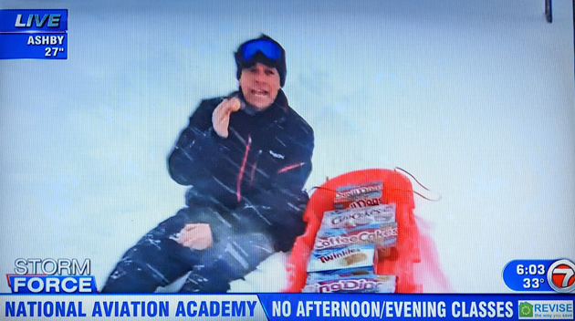 Steve Cooper with snacks