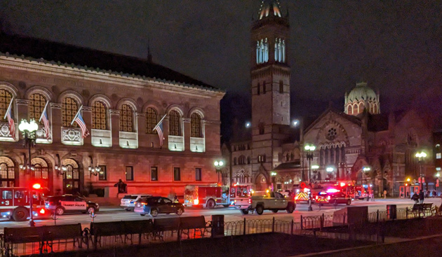 First responders in Copley Square