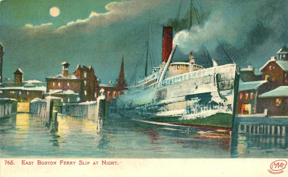 Ferry docked at East Boston in 1911