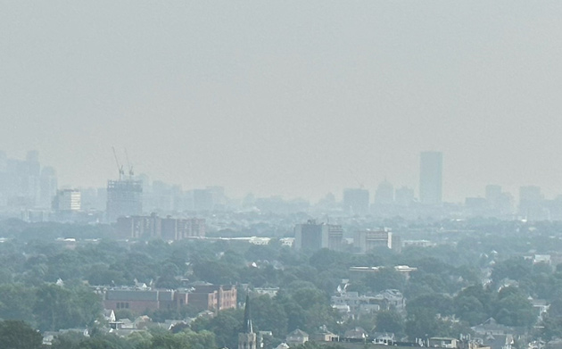 Haze over Boston as seen from the Middlesex Fells