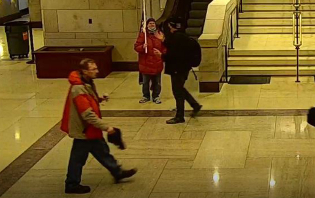 Fisher strolling through the Capitol