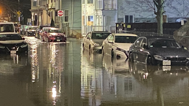 Flooded Jamaica Plain street