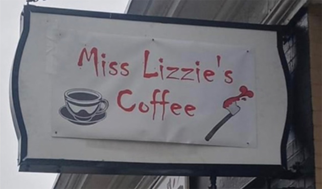 Sign for Miss Lizzie's Coffee