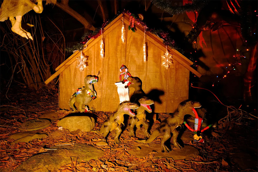 The T-Rex nativity at 61 Putnam