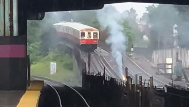 Third rail on fire in the rain