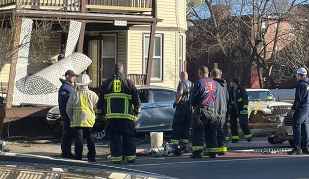 Roslindale crash scene