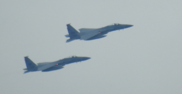 Two jets over Millennium Park