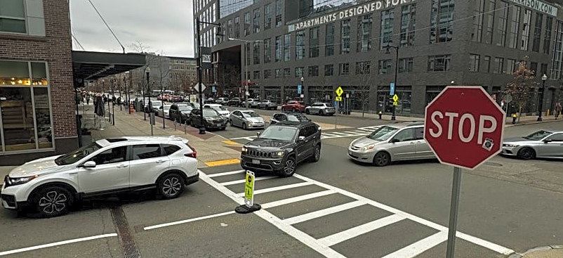 Jammed roads full of people trying to get to the Whole Foods in the South End