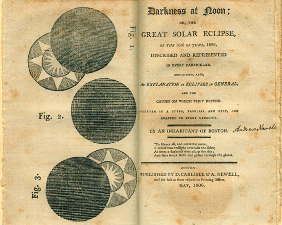 Cover of Darkness at Noon, about a solar eclipse in 1806