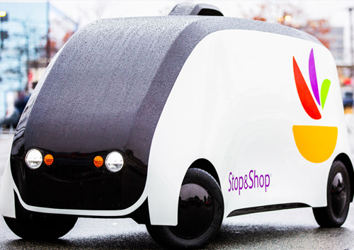 Stop & Shop robot delivery car