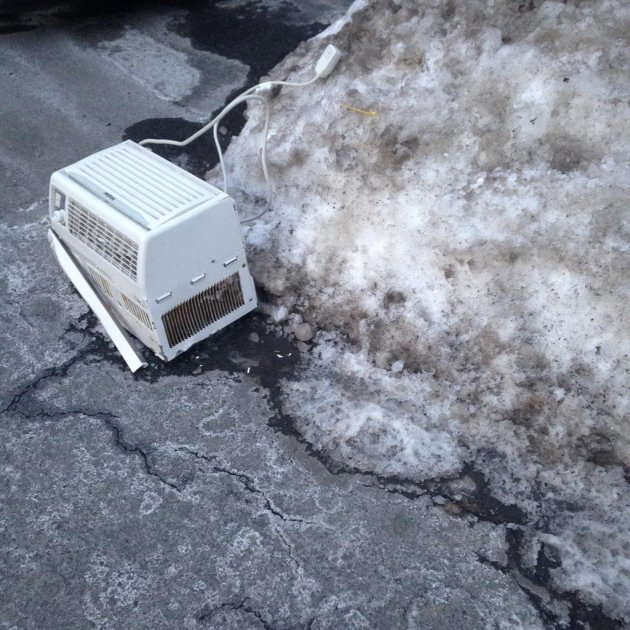 Air conditioner as space saver on Beacon Hill