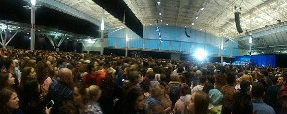 Bernie Sanders backers fill the South Boston convention center