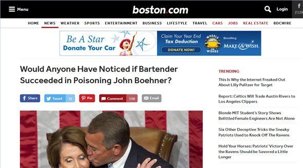Boston.com Bohener assassination headline