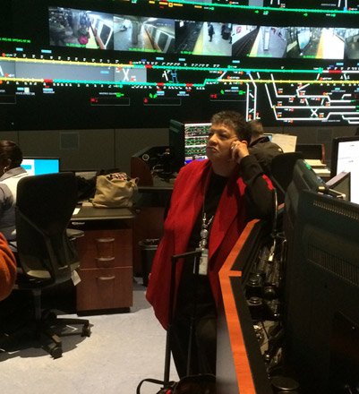 MBTA General Manager Beverly Scott in control center