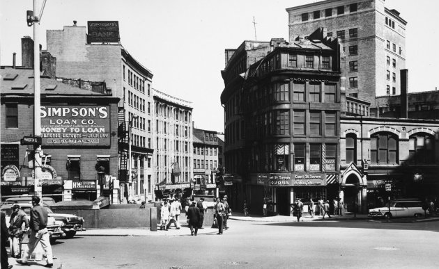 Scollay Square in Boston, where City Hall is now