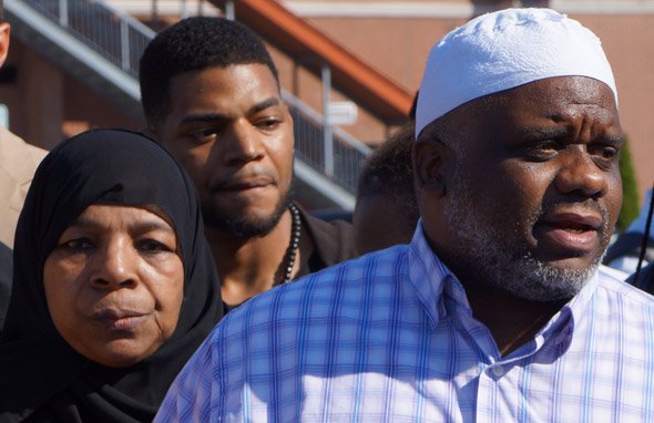 Usaama Rahim's mother and brother in Roslindale