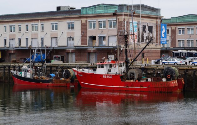 Fishing boats at the Boston Fish Pier