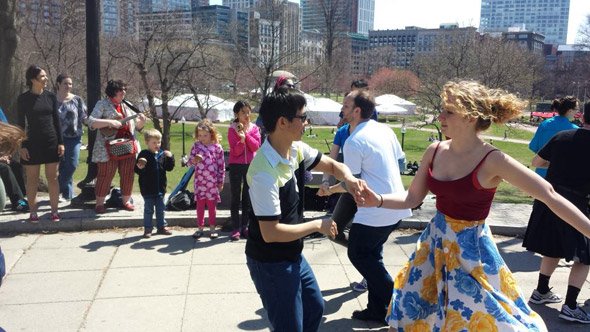 Swing dancing on the Common