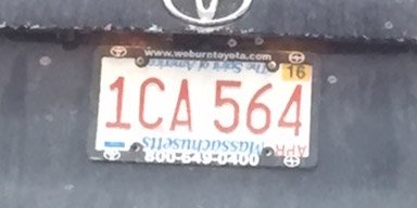Upside-down license plate