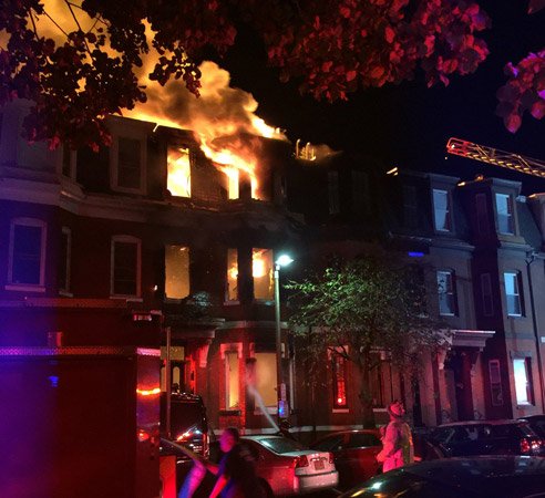 Fire on East 4 Street in South Boston