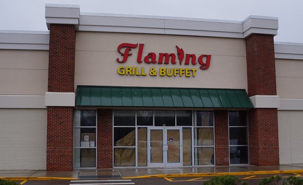 Flaming Grill and Buffet under construction in Roslindale