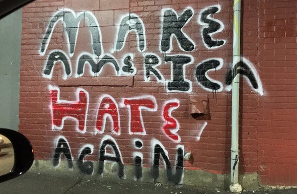 Graffiti: Make America hate again
