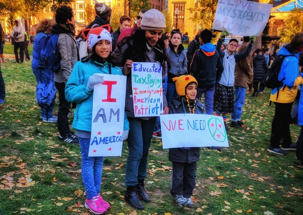 Immigrant family on Boston Common