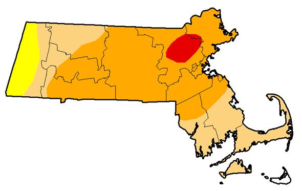 Extreme drought in part of Massachusetts
