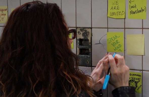 Writing on the wall at Park Street station