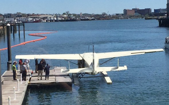 Seaplane in Boston Harbor