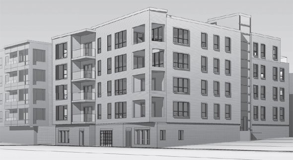 Proposed condo building at 327 W. 1 St. in South Boston