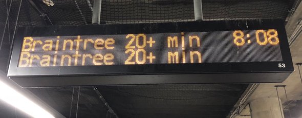 20 minute delays in Quincy