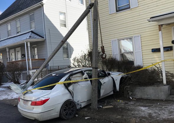 Car smashed into house in Hyde Park