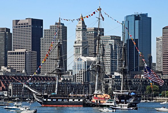 USS Constitution in Boston Harbor