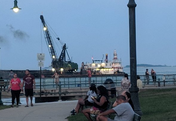 Dredging off Castle Island