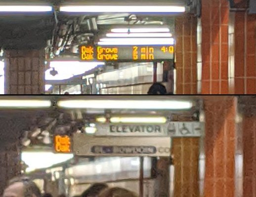 Signs at State Street on the Orange Line