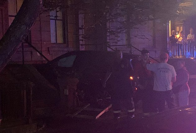 Car into building on Washington Street in the South End
