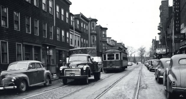 Trolley in old Boston