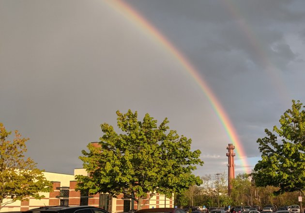 Rainbow over Dedham Mall
