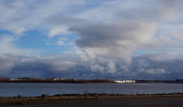 Storm seen from across Dorchester Bay