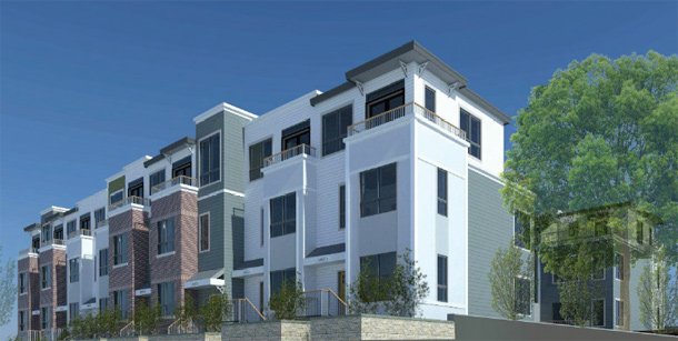 Architect's rendering of West Roxbury apartments