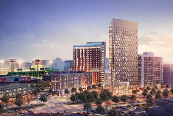 Architect's rendering of new Kenmore Square hotels