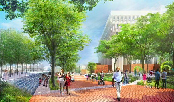Rendering of new City Hall Plaza