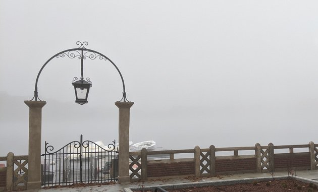 Jamaica Pond in the fog